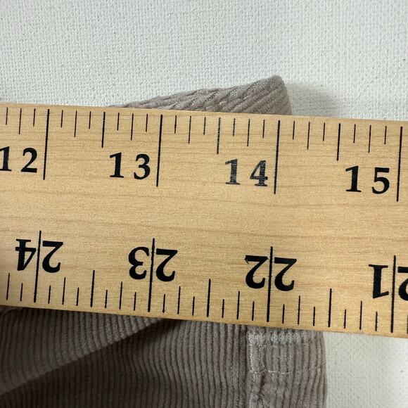 GAP 1969 Perfect Boot Corduroy Pants Women’s 26 Shark Skin Gray Tan 32" Inseam - Picture 9 of 9